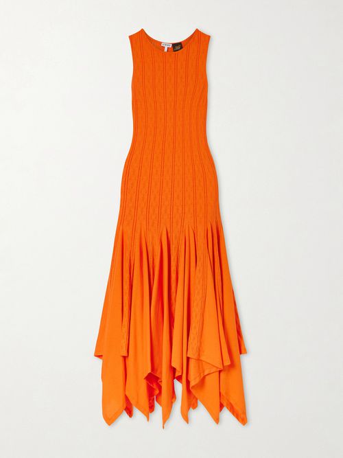 + Paula's Ibiza Pointelle-knit Cotton-jersey Midi Dress