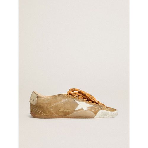 Golden Goose | Golden Goose - Women's True-star In Tobacco-colored Suede  With White Star And Platinum Heel Tab, Woman