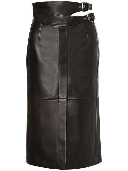 Leather pencil skirt - Black
