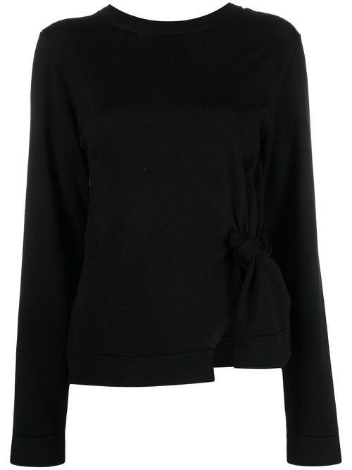 Open-back detail knit jumper - Black