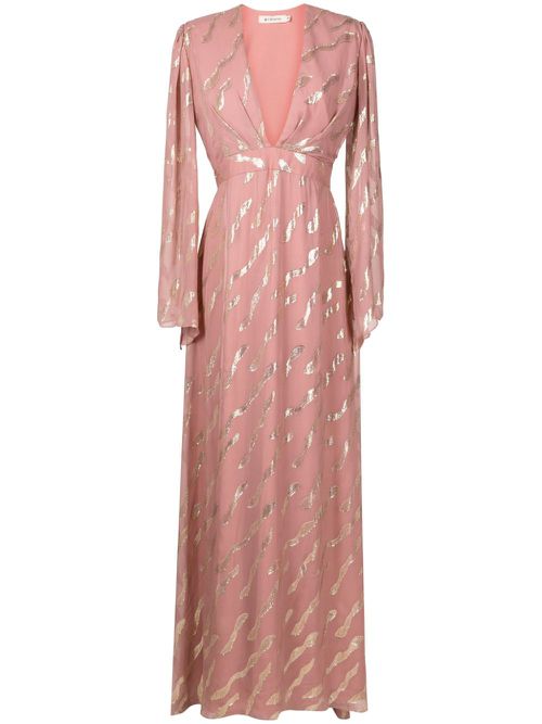 Atala embroidered silk gown - Pink