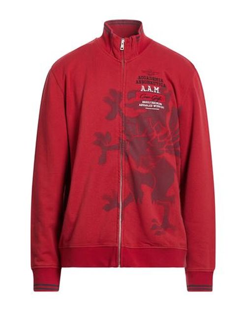 Man Sweatshirt Red Size XXL Cotton