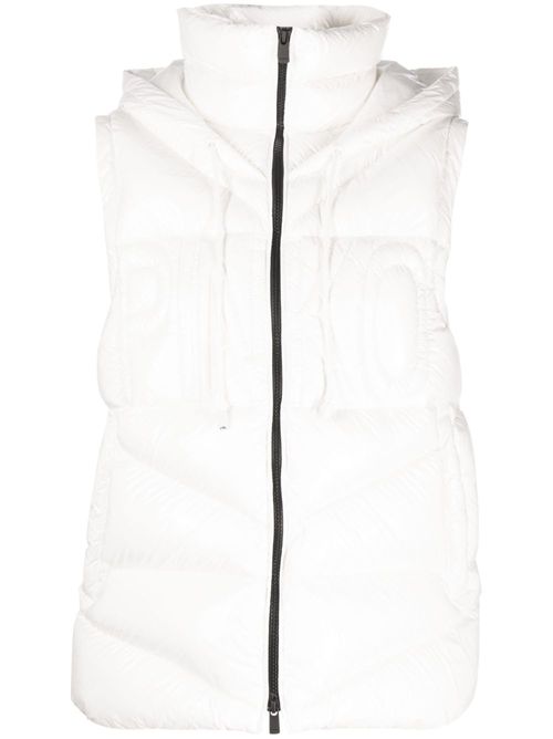 Padded detachable-hood waistcoat - White