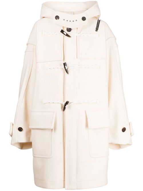 Wool duffle coat - White