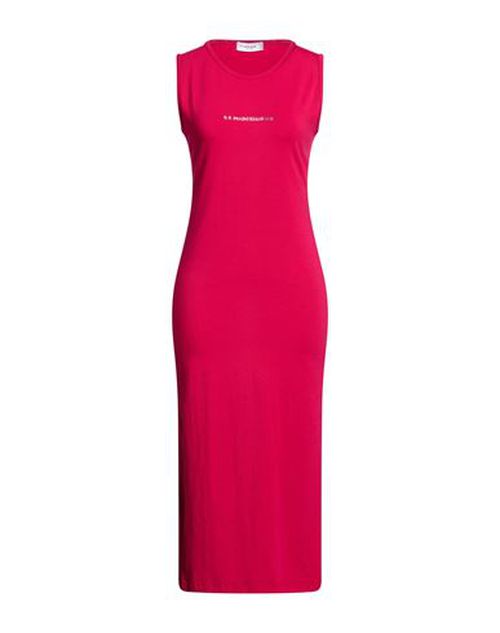 Woman Midi dress Fuchsia Size M Cotton, Elastane