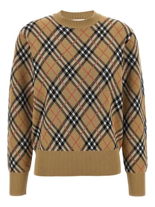 Beige Check Sweater