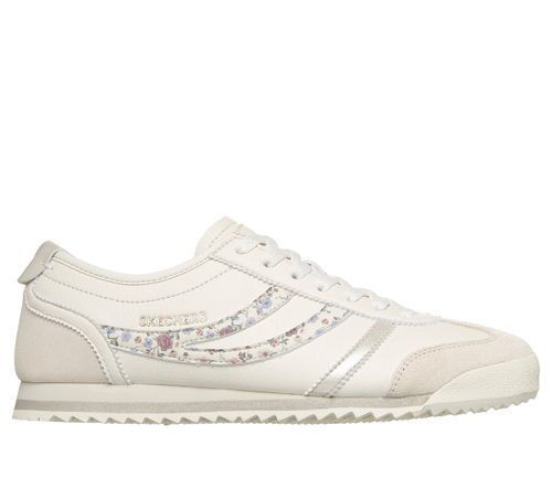 Skechers Women's Topnotch - Hint of Floral Sneaker in Natural, 5.5 | Synthetic/Leather