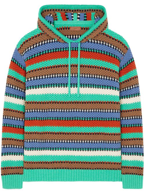 Sunny Stripes hoodie - Green