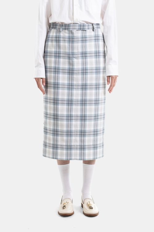 Straight Sack Skirt — Blue