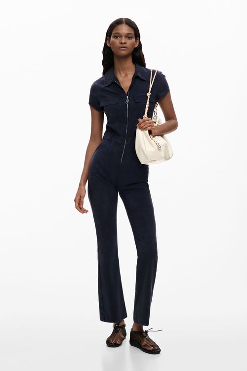 Long jumpsuit zipper