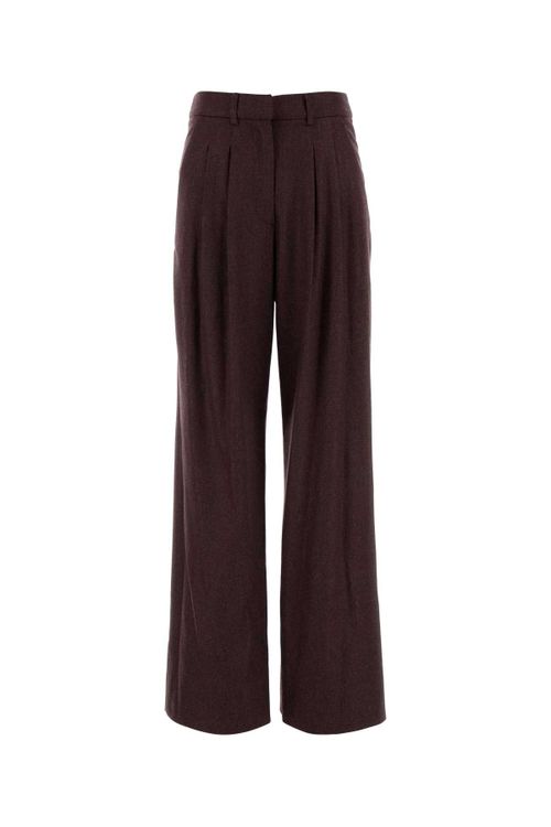 Virgin Wool & Cashmere Trousers — Red