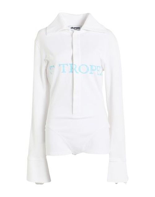 Woman Bodysuit White Size M Cotton