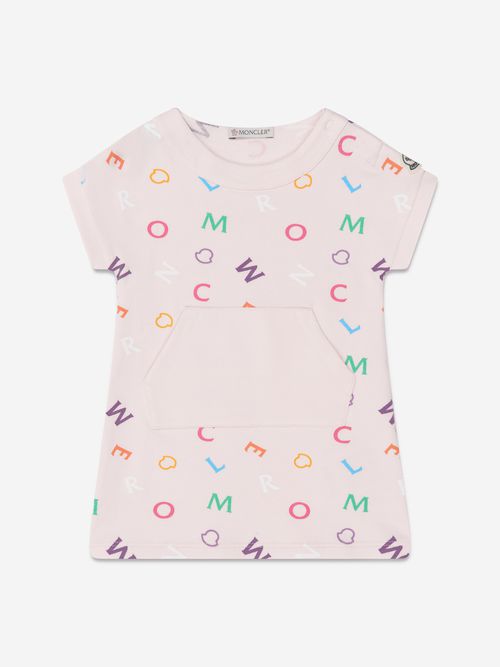 Moncler Enfant 여성 Baby Girls Logo Dress in Pink