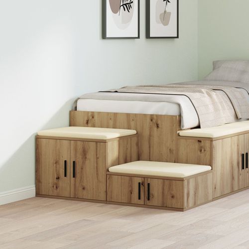 Storage Cabinet Artisan Oak 127x41x40 cm Engineered Wood