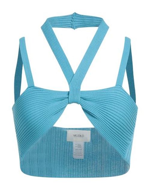 Woman Top Azure Size ONESIZE Viscose, Polyester