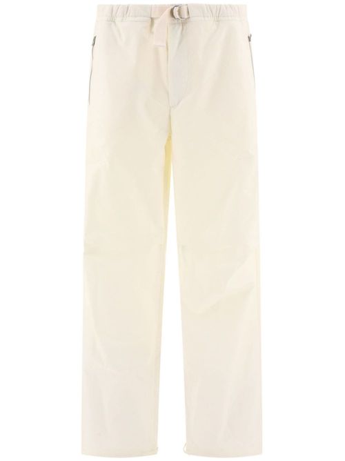 Belted straight-leg trousers - White