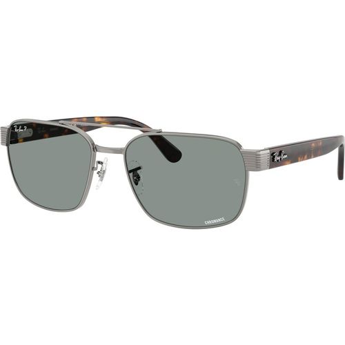 Ray - Ban Unisex Ray - Ban RB3751CH 004/3R Sunglasses Metal Grey Squared Polarized