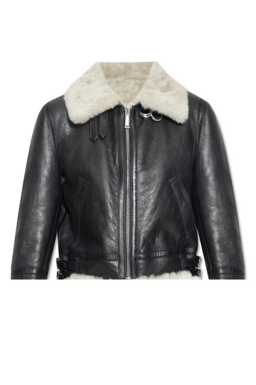 Shearling Jacket With Logo
