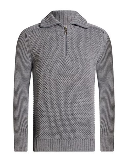 Man Turtleneck Grey Size L Merino Wool, Acrylic