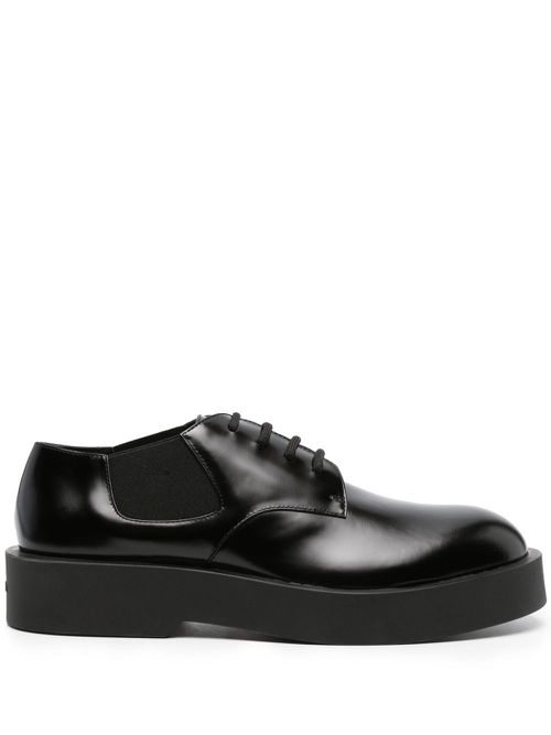 Chunky-sole leather Derby shoes - Black