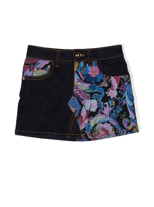 Calidescope mini-skirt - Blue