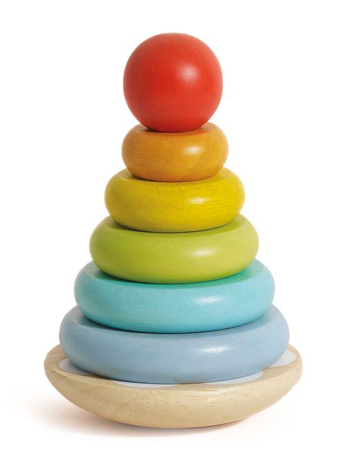 LE TOY VAN 키즈 Rainbow stacking tower (18cm) - Blue PL011