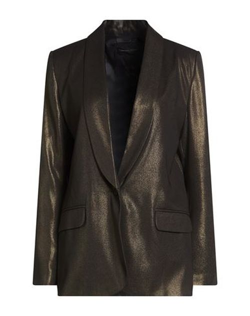 Woman Blazer Gold Size 8 Polyester, Elastane