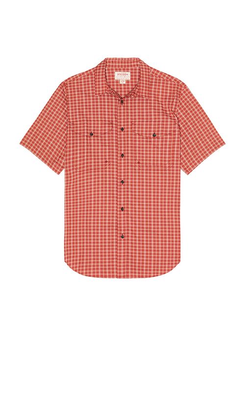 Filson Twin Lakes Short Sleeve Sport Shirt in Red. L. Also in S, M, XL/1X