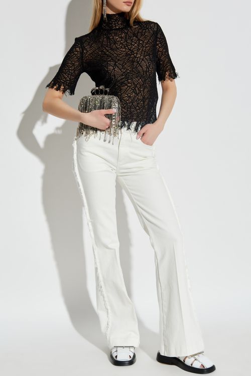 Alexander McQueen Jeans With Raw Finish, Women's, White