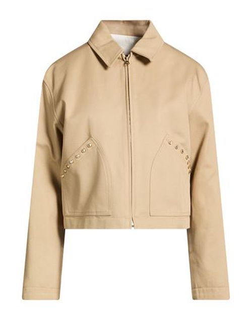 Woman Jacket Beige Size 8 Cotton