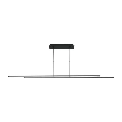 Nightshade Black LED Linear Suspension from the Stagger Collection