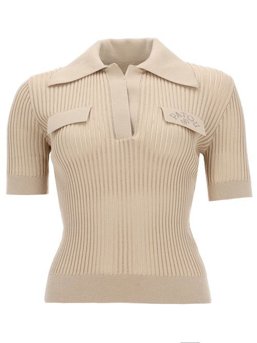Embroidered cotton polo shirt