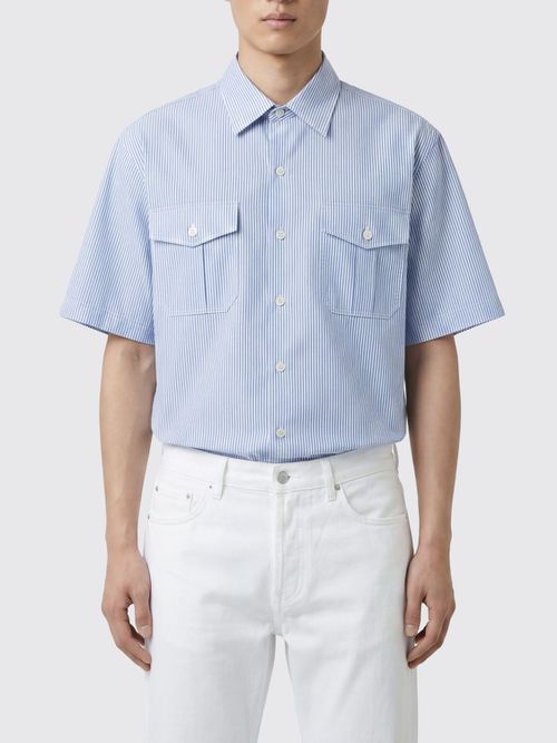 Shirt Men color Gnawed Blue