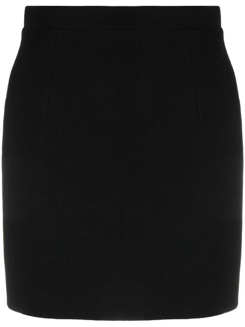 Virgin wool miniskirt - Black