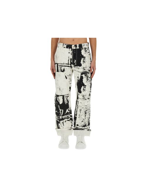 Jeans Workwear Jeans With Fold Print
