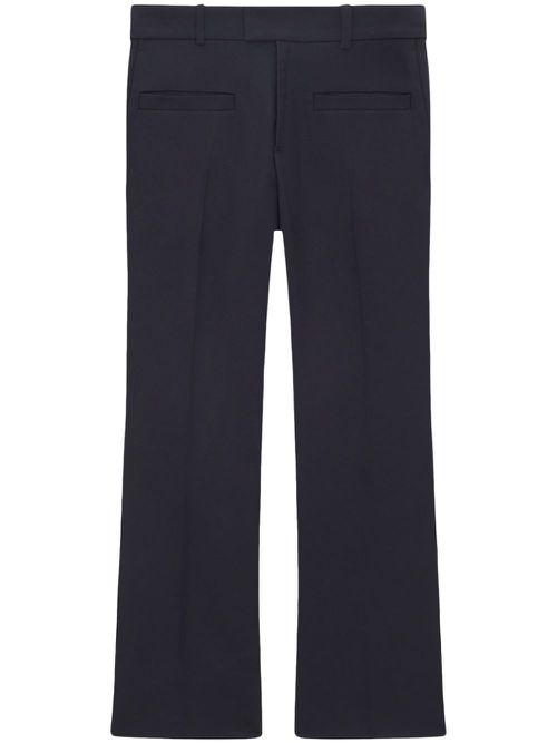 Cropped tailored trousers - Blue