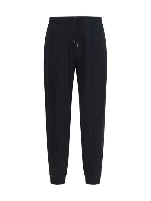 Cotton-Blend Joggers — Black