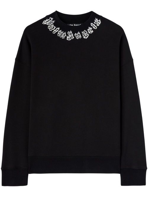 Logo-print cotton sweatshirt - Black