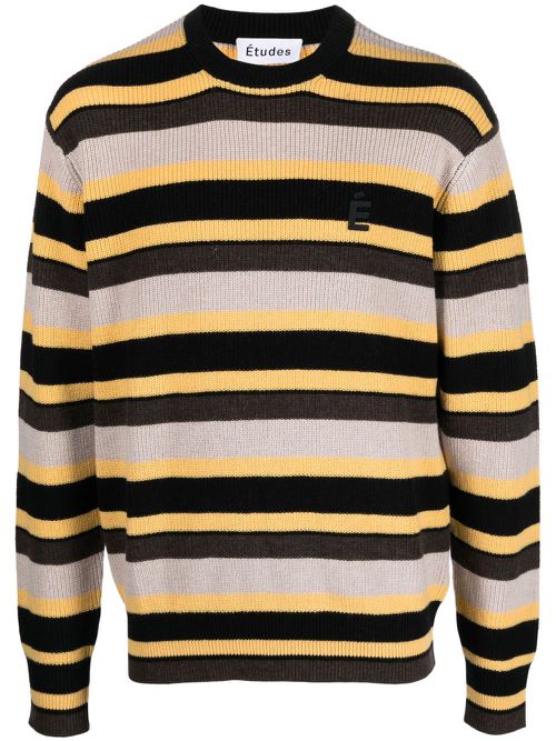 Boris striped knitted jumper - Neutrals