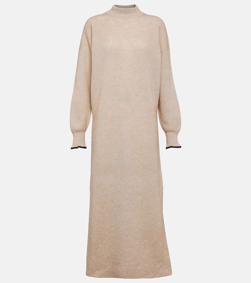 Alpaca and cotton midi dress