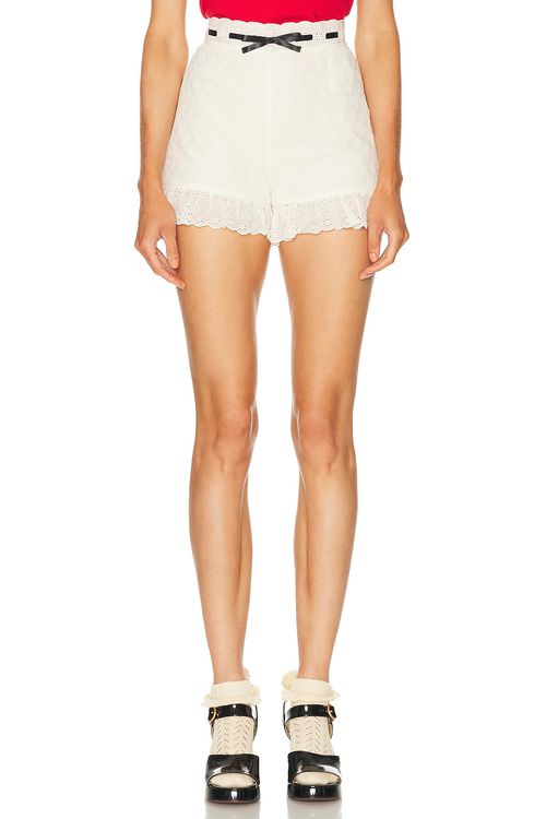 Valentino Pois Daisy Sangallo Short in Avorio - Cream.  40 also in