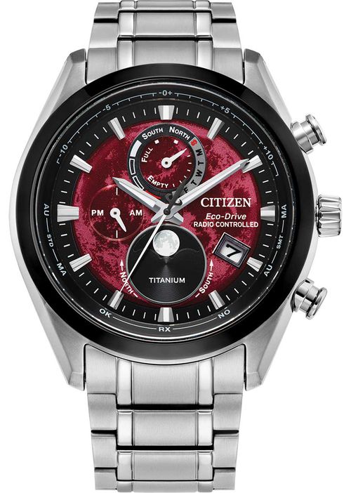 Tsuki-yomi A-T Chronograph Watch 43mm with Red Dial