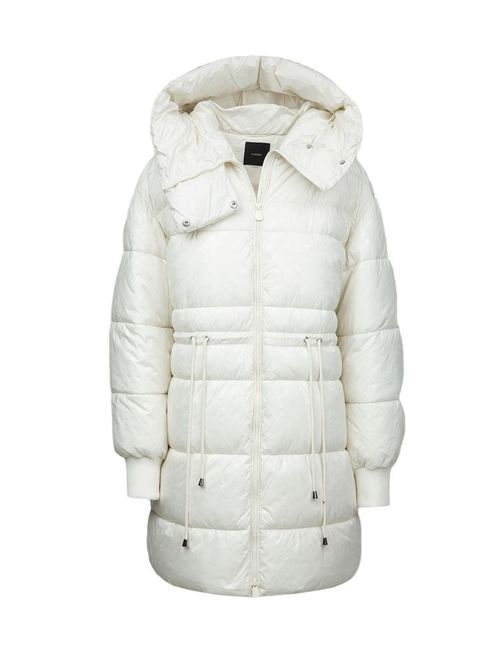 Quilted Puffer Down Jacket — Beige