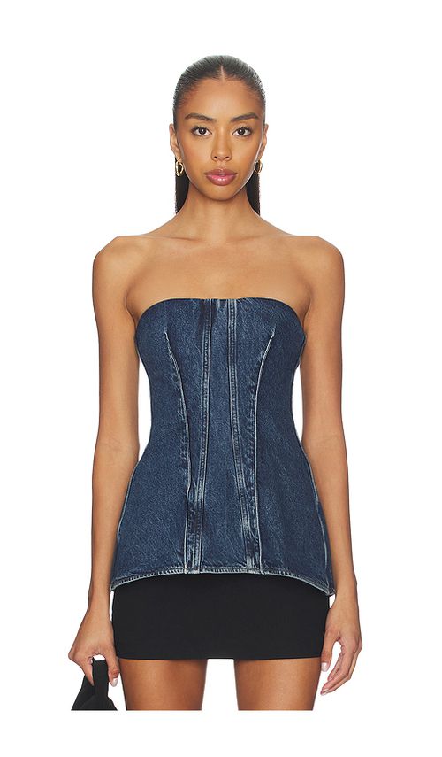 Agolde lara corset top en color azul M también en L, S