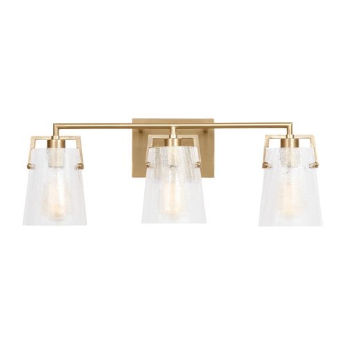 Satin Brass Bathroom Vanity Light from the Crofton Collection