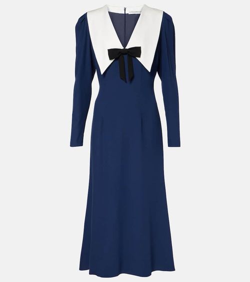 Envers bow-detail satin midi dress