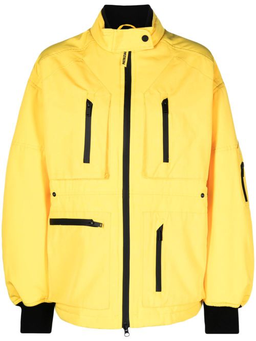 Drawstring-waist bomber jacket - Yellow