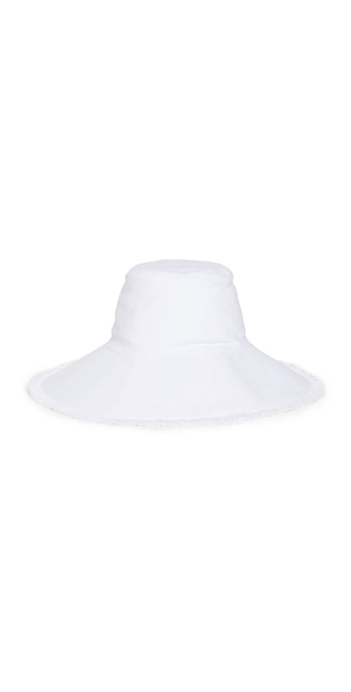 Canvas Packable Hat Solid White One Size