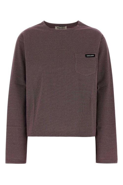 Textured Jersey T-Shirt — Brown