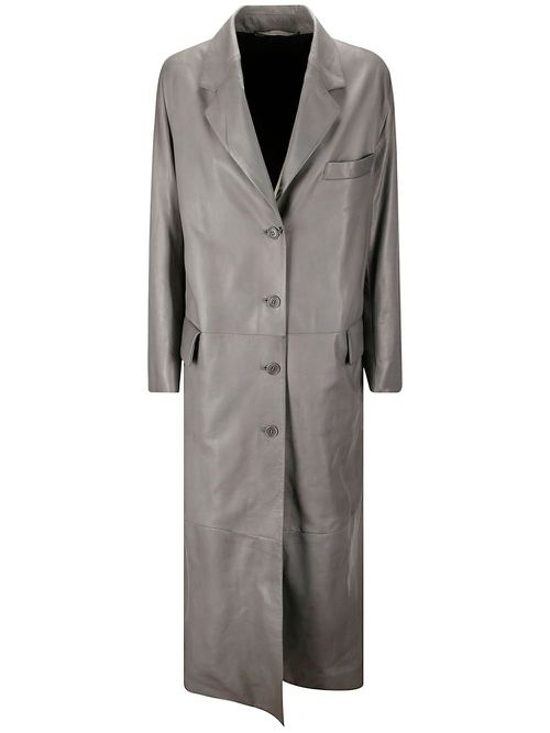 Leather coat - Grey